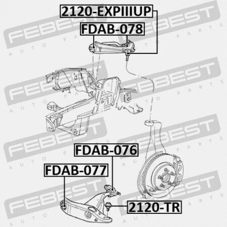 Преден Долен Контролен Рамо Заден Пръстен Ford Explorer 2002-2011 Can 2l2z-3079-aa