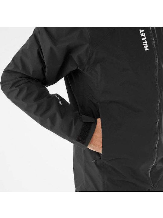 Herren Jacken Hardshell Wasserdicht und Winddicht Schwarz