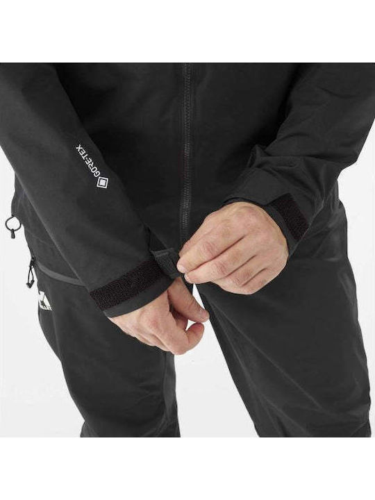 Herren Jacken Hardshell Wasserdicht und Winddicht Schwarz