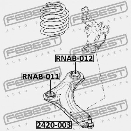 Febest Vorderes System Für Renault Megane III 2008-2016 Unterer Armaturenring