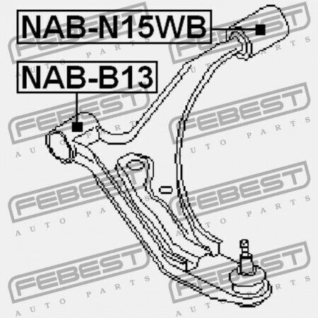 Febest Vorderachse Kontrollelement Bolzen Für Nissan Sunny B14 1994.01–1999.08 Jp 54570-60y11