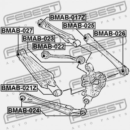 Κουζινέτο Πίσω Ράβδου Πρόσδεσης Bmw X3 F25 2009-2013 Ece 33326795812