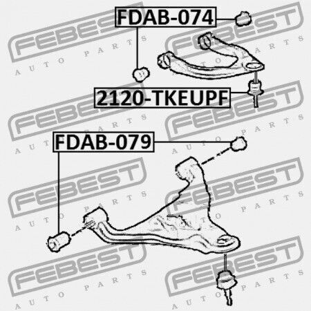 Febest Vorderseite Kontrolle Arm Unterring Ford Ranger Tke 2012 Eu 1731075