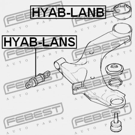 Febest Vorderachse Kontrollelement Bolzen Für Hyundai Elantra Lantra 00 2000 Cis 54584-17000