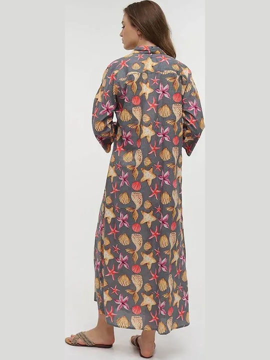 Ble Resort Collection Φόρεμα Παραλίας Γκρι Ble Resort Collection Φόρεμα Παραλίας Γκρι