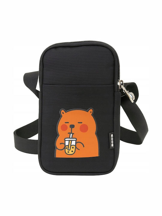 Lean Toys Geantă De Umăr Pentru Copii Neagră 20x14.5cm
