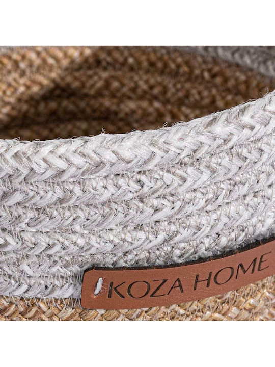 SteweHome Καλάθι Απλύτων Ψάθινο Γκρι