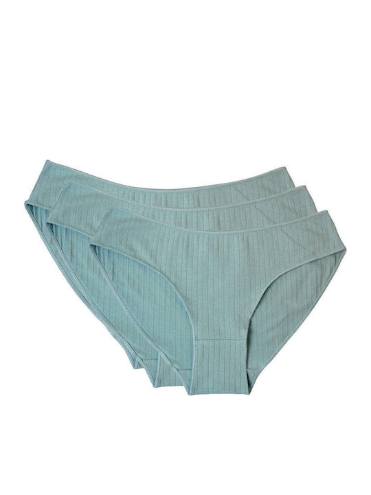 Baumwolle Damen-Slips 3er Pack Grüne
