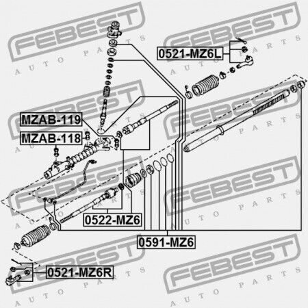 Ράβδος Τιμονιού Mazda 6 Wagon Gy 2002-2005 Eu Gj6e-32-24x