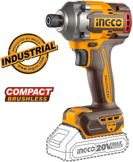 Ingco CKLI20277E Drill Driver & Impact Screwdriver Brushless 20V with 2 Batteries 2Ah and Case