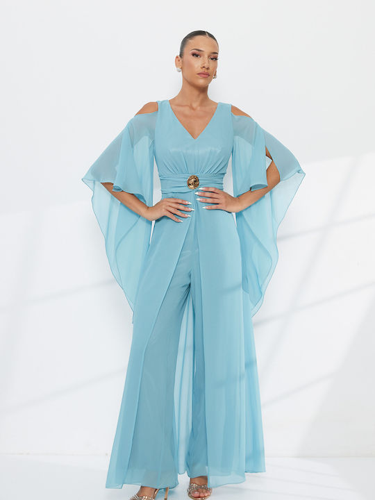 Women's Light Blue Jumpsuit