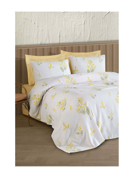 SteweHome Pique Single Blanket 160x230cm Yellow