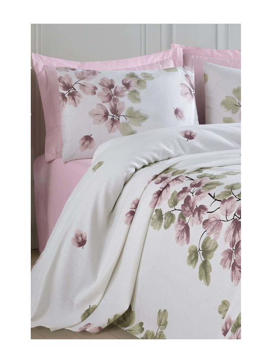 SteweHome Pique Single Blanket 160x230cm Pink