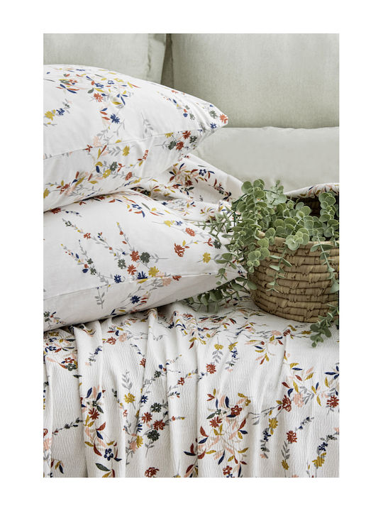 SteweHome Κουβέρτα Πικέ Μονή 160x230εκ. Λευκή