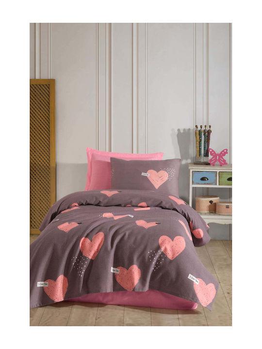 SteweHome Pique Single Blanket 160x230cm Pink