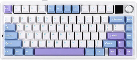 Aula F75 Max Wireless Gaming Keyboard 75% with RGB Lighting (English US) White/Blue/Purple
