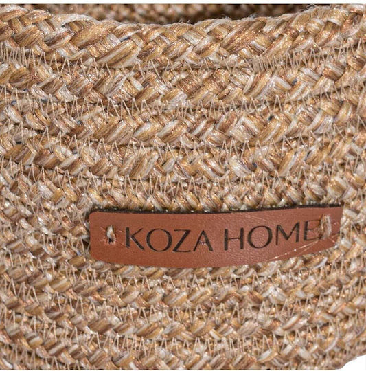 SteweHome Decorative Wicker Basket Beige 15x15cm
