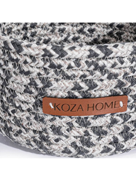 SteweHome Decorative Fabric Basket with Grey Handles