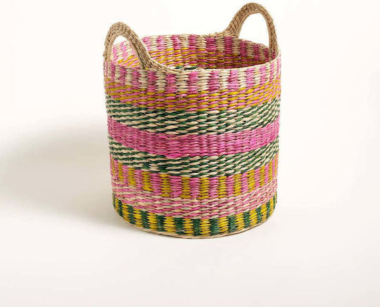 SteweHome Decorative Wicker Multicolour Basket 31x29cm
