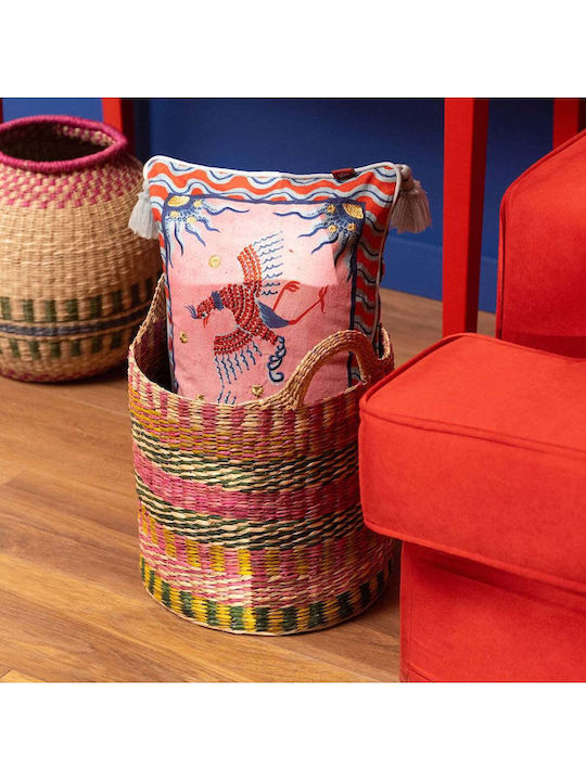 SteweHome Decorative Wicker Multicolour Basket 31x29cm