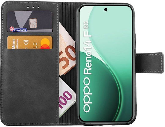 Lime Essential Θηκη Oppo Reno14 F 5g 6.57in Magnet Book Stand Clip Grey