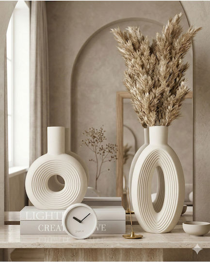SteweHome Set White Decorative Vases