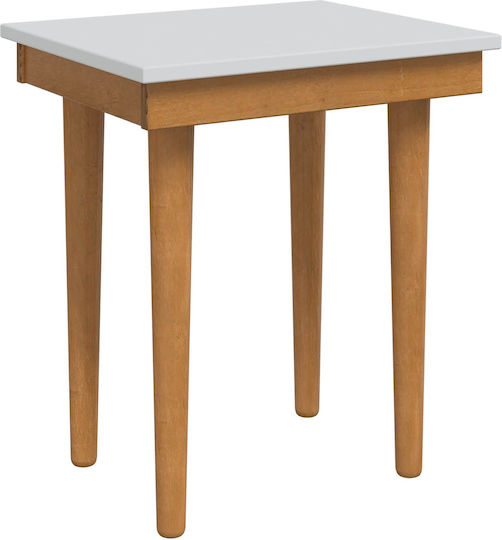 Bodenstehende Schminktisch aus Massivholz Weiß mit Spiegel 100x50x103.5cm