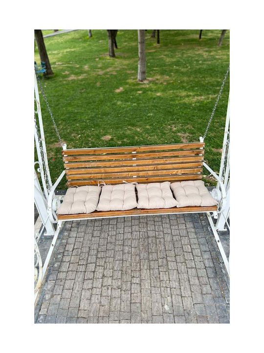 SteweHome Μαξιλάρι Καρέκλας Κήπου Μπεζ 4τμχ 40x40εκ.