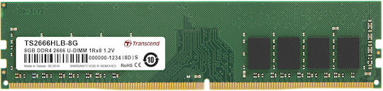 Transcend JetRam DDR4 Memory RAM With Module 1x8GB And Speed 2666 For Desktop