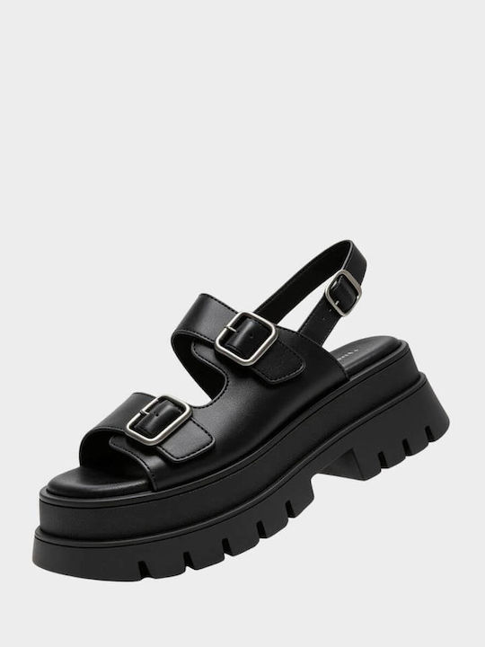 Women's Flat Sandals Flatforms Black