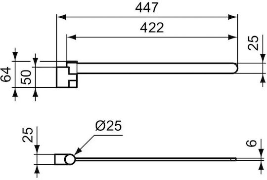 Ideal Standard Conca Επιτοίχια με Βίδες Ασημί