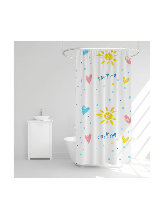 Alista Home Κουρτίνα Μπάνιου 180x180cm Μπλε
