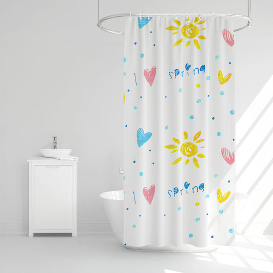 Alista Home Κουρτίνα Μπάνιου 180x180cm Μπλε