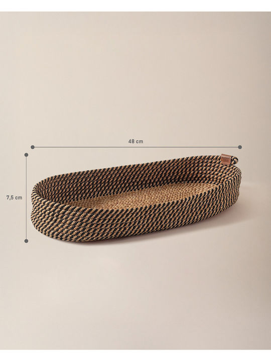 SteweHome Fabric Beige Storage Basket 22x48x7.5cm