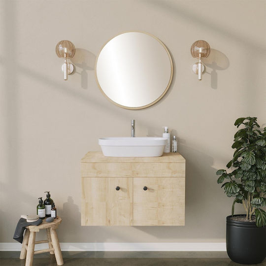 SteweHome STE-001801-V3374 Rund aus Spanplatte 60x60cm Gold