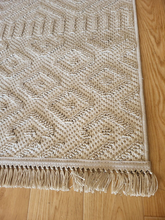 Klonaras Giardino 47 Living Room Rug Rectangular Beige 66x140cm