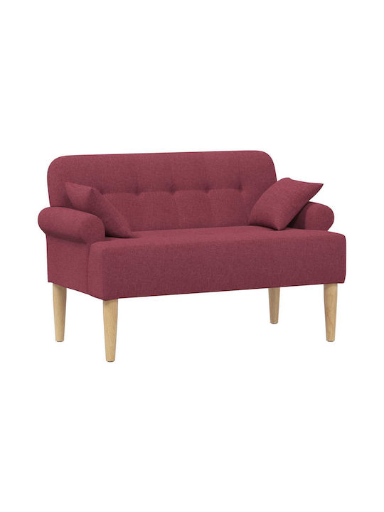 Two-Seater Couch Red 120x65x79cm
