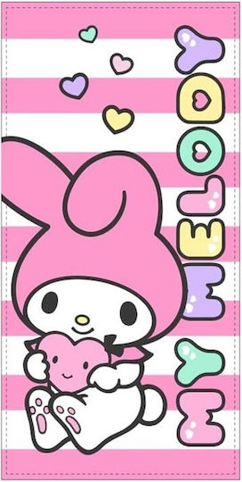 Sevenworld Geschenkset Trinkflasche 500 ml Kinder-Strandtuch Rosa Hello Kitty 140x70cm