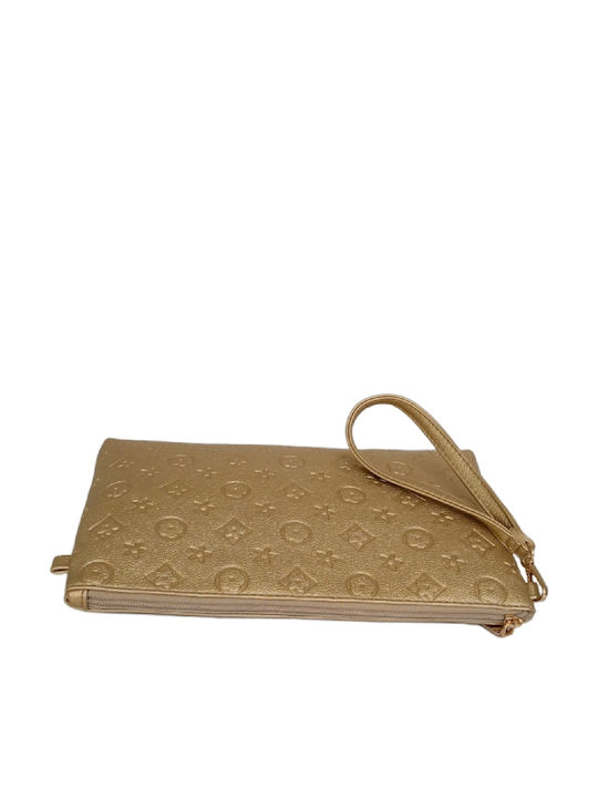 Leather Women's Envelope Gold