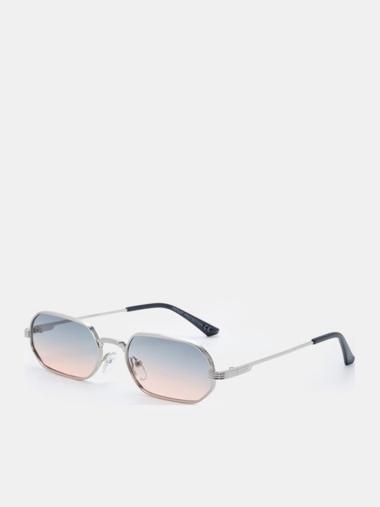 Luigi Unisex Ochelari De Soare Cu Ramă Metalică Argintie