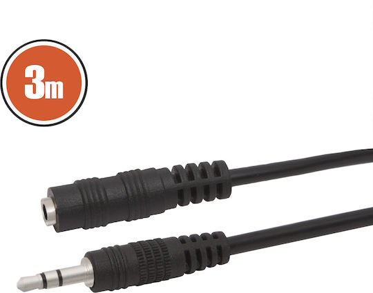 Alista Home Cablu Audio 3,5 mm Male - 3,5 mm Female Negru 3 m GLB_20332