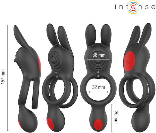 Intense Vibrating Silicone Flesh Cock Ring D-245124