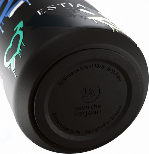 Estia Flow Save the Aegean Рециклируема Бутилка Термос Неръждаема стомана Без BPA 500ml Six Seven