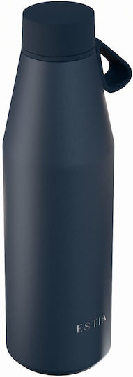 Estia Flow Save the Aegean Recyclable Thermos Bottle Stainless Steel BPA Free 500ml Indigo