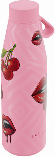 Estia Flow Save the Aegean Рециклируема Бутилка Термос Неръждаема стомана Без BPA 500ml Blush Pop