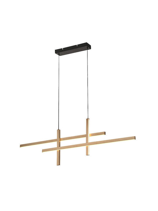 Rabalux Black LED Pendant Ceiling Light with Warm White Light Rail 117cm