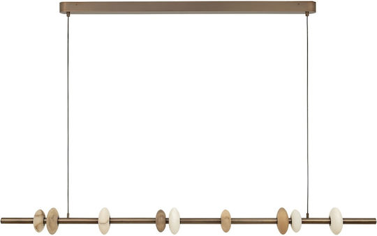 Zambelis Lights Brown LED Pendant Light with Warm White Light Rail