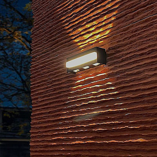 Home Lighting Wall-Mounted Outdoor Lighting LED IP44 10W with Warm White Light 17x4.7x8 cm