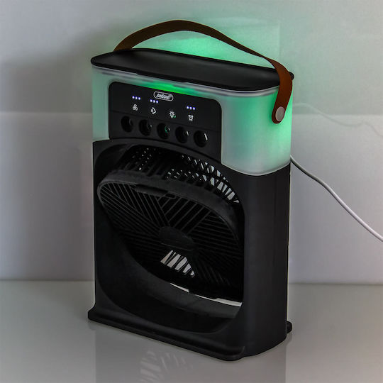 Andowl Desktop USB 5V 10W 3-Speed Mist Fan RGB Lighting Timer 200x108x258mm Black Q-Z101