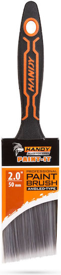 Angled Paintbrush 2 Inch 50 Mm Ergonomic Plastic Handle Washable Paint Varnish Stain
